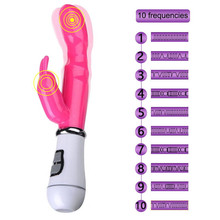 Vibrador à prova d'água 12 velocidades, feminino, estimulador de clitóris vaginal e anal, dildo de coelho, brinquedos sexuais adultos para mulheres 2024 - compre barato