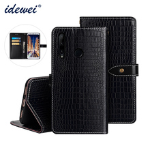 For Huawei Honor 10i Case Cover Luxury Leather Flip Case For Honor 10i HRY-LX1T Protective Phone Case Crocodile Grain 2024 - buy cheap
