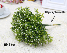 Free shipping 10 pcs/lot artificial flowers Milan home decoration DIY flowers wedding decoration flower white colour flowers 2024 - buy cheap