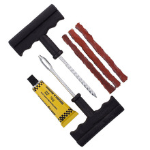 Kit de herramientas de Reparación de neumáticos de coche para reparación de neumáticos de bicicleta, juego de herramientas de reparación de pinchazos, enchufe de garaje, accesorios de coche 2024 - compra barato