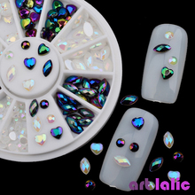 1 caja de pegatinas acrílicas 3D para uñas, rueda de gelatina AB, decoración DIY, puntas de uñas, joyería, diamantes de imitación, herramientas de manicura 2024 - compra barato