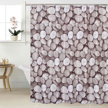 Happy Tree Fabric Polyester Pebble Stone Shower Curtain Waterproof Bathroom Curtain Gray Bath Curtain Size 180x180cm 2024 - buy cheap