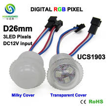 10pcs/lot waterproof smart 5050 smd 12V 26mm 3LEDs UCS1903 digital rgb led pixel module light bulb addressable lamp full color 2024 - buy cheap