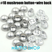 200 Sets/lot #18 Mushoroom Shape 1.05cm/10.5mm Round Fabric Covered Cloth Button Cover Metal Jewelry Accessories Free Shipping 2024 - buy cheap