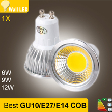 5pcs/lot Super Bright GU 10 Bulbs Light Dimmable Led Warm/White 85-265V 6W 9W 12W GU10 COB LED lamp light GU 10 led Spotlight 2024 - buy cheap