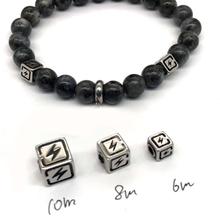 316l Stainless Steel Metal Lightning Charms Beads 3mm Hole Size Square Spacer Beads For DIY Jewelry Making Bracelet Beads 2024 - buy cheap