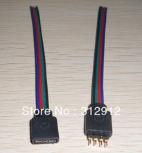 4-контактный разъем и 4-контактный разъем с 15-сантиметровым кабелем для светодиодной ленты 10 мм rgb 2022 - купить недорого