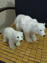 simulation animal model polar bear toy polyethylene&furs handicraft,props decoration gift A569 2024 - buy cheap