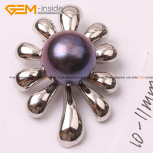 Gem-inside 10-11mm Flower Shape White Stainless Steel Pendant For Women Gift Girl Presend Freshwater Pearl Pentant 2024 - buy cheap