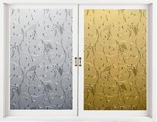 Golden White Grass Privacy Window Film Decorative Stained Glass Window Film Home Decor Sticker Gold and White Thickening 45-90cm 2024 - buy cheap