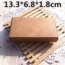 50pcs 13.3*6.8*1.8cm Brown Carton Kraft Box Wedding Gift Candy Boxes Soap Packaging Jewellry Packing Box 2024 - buy cheap