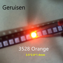 SMD Led 3528/1210 оранжевый/Янтарный Smd/smt Plcc-2, высокое качество, Ультраяркий светоизлучающий диод, бесплатная доставка, 100 шт. 2024 - купить недорого