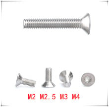 DIN7991 Hex Socket Flat Head Cap Screw M2/M2.5/M3/M4*4/5/6/8/10/12/16/20/30/40/50/80mm Stainless Steel countersunk screw bolt 2024 - buy cheap