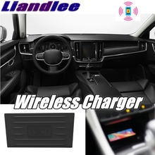 Liandlee-cargador de teléfono para coche inalámbrico, compartimento de almacenamiento con reposabrazos, carga rápida qi, para Volvo S90 2024 - compra barato