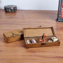 Desktop Storage Box Natural Wooden With Lid Lock Organizer Handmade Craft Jewelry Case Office Pencil Box For Desk 2024 - buy cheap