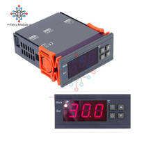 Цифровой регулятор температуры MH1210W 90-250V 10A 220V регулятор термостата с датчиком-50 ~ 110C контроль нагрева и охлаждения 2024 - купить недорого