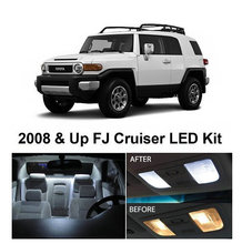 Kit de paquete de xenón blanco para coche Toyota FJ Cruiser 2008 y superior, 4 unids/lote, luces interiores LED, Envío Gratis 2024 - compra barato