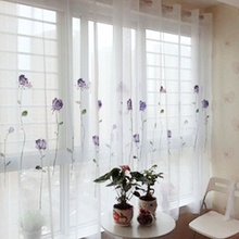 Modern Solid White Flowers Embroidered Sheer Curtains for Living Room Window Tulles for Kitchen Yarn Voile Curtains Kids Bedroom 2024 - buy cheap