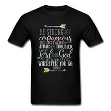 Joshua 19 Bible Verse T Shirts Print Short Sleeve New Coming O Neck All Cotton Tees Design Sweatshirts for Men VALENTINE DAY 2024 - buy cheap