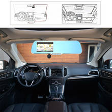 Автомобильный видеорегистратор с камерой 1080P, 5 дюймов, Android, умная система, GPS навигатор зеркало заднего вида, видеорегистратор с двойным объективом, обнаружение спереди и сзади, ночное видение 2024 - купить недорого