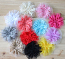 100pcs/lot DIY lace flower DIY Flower for girls hair accessories shoes accessories 12 colors 2024 - buy cheap