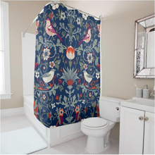 Juego de cortina de ducha de poliéster para el hogar, Set de cortina de baño con estampado Floral de pájaros y flores, impermeable, decoración del hogar, novedad de 180 2024 - compra barato