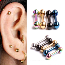 2pcs/lot Titanium Steel Ear Studs Earrings Women Piercing Bone Tragus Earring Cartilage Barbell Piercing Earings Fashion Jewelry 2024 - buy cheap