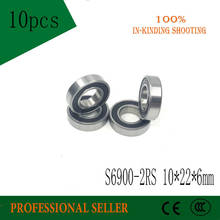 Free Shipping 10pcs S6900-2RS 6900-2RS 10*22*6mm SUS440C stainless steel bearing S6900RS bearings 2024 - buy cheap