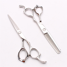 C1024 6" JP 440C Silver Barber Scissors Cutting Shears Thinning Scissors Professional Human Hair Scissors DIY Makas Styling Tool 2024 - buy cheap