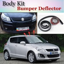 Bumper Lip Deflector Lips For Suzuki Swift Front Spoiler Skirt For TopGear Fans to Car View Tuning / Body Kit / Strip 2024 - buy cheap
