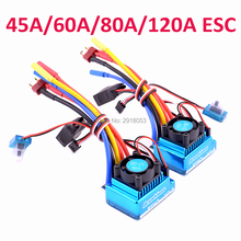 45A 60A 80A 120A Brushless ESC Electric Speed Controller Dust-proof / Programmer card for 1:10 1/10 RC Car 2024 - buy cheap