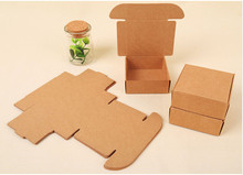 Caja de embalaje de papel Kraft pequeña, caja de cartón kraft hecha a mano para dulces y jabón, caja de regalo artesanal personalizada para boda, 10 unids/lote 2024 - compra barato