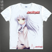 Angel Beats T-Shirt Yuri Nakamura Shirt heat-transferred T-shirts anime Fan costume t-shirts for man men's Anime Cosplay Anime a 2024 - buy cheap