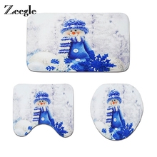 Zeegle Christmas Floor Mat Bathroom Mat Toilet Carpet Bath Mat Absorbent Rugs Bathroom Carpet Bathroom Rug Shower Mats 2024 - buy cheap