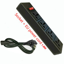 Plugue universal pdu de saída, plugue preto de 4 vias com placa de régua de energia, protetor de sobretensão 2024 - compre barato