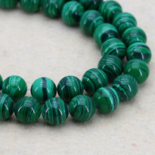 Nova! 12 mm verde malaquita rodada contas loose 15 polegadas 2 peças/lote DIY stone beads indicado para as mulheres design de jóias artesanais 2024 - compre barato