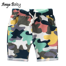AmyaBaby-pantalones cortos de algodón para niños pequeños, Shorts de cintura media para la playa, ropa informal para verano, 2019 2024 - compra barato