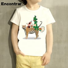 Camiseta con diseño de dibujos animados para bebés, niños y niñas, camisetas divertidas de manga corta, camiseta bonita para niños, HKP5118 2024 - compra barato