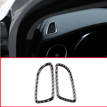 Marco de ventilación de aire acondicionado lateral para salpicadero de coche, pegatina de fibra de carbono Real para Mercedes Benz GLC X253 Clase C W205 2015-2019, 2 uds. 2024 - compra barato