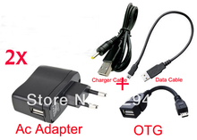 2pcs Wall Charger Power Adapter 5V 2A USB Port + Data Cable for Prestigio Multipad 10.1 Ultimate Tablet PC PMP7100D3GDUO 2024 - buy cheap