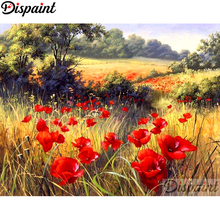 Dispaint Full Square/Round Drill 5D DIY Diamond Painting "Red flower" Embroidery Cross Stitch 3D Home Decor A10754 2024 - buy cheap