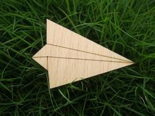 paper fly airplane origami wooden brooches 2024 - buy cheap