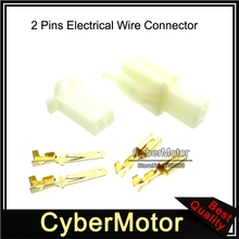 Conector terminal de fio elétrico, 2 pinos, soquete para pit dirt pocket, mini bike, kart, atv, quad scooter, motocicleta 2024 - compre barato