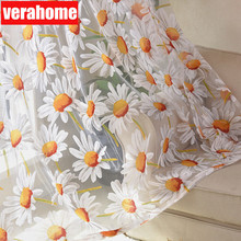 Sunflower Organza tulle curtains  for living room bedroom  sheer curtain voile for window treatment home decoration 2024 - buy cheap