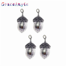 Graceange-abalorios en forma de planta de Acorn, accesorios colgantes joyas DIY, regalo de 42x19mm, 4 Uds. 2024 - compra barato