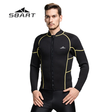 SBART-traje de baño de 3mm para hombre, traje de buceo para natación, surf, Kite Surfing, chaqueta de neopreno 2024 - compra barato