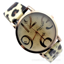 Relógio de quartzo feminino, relógio de pulso de couro pu com números grandes e luxuosos para homens e mulheres 2024 - compre barato