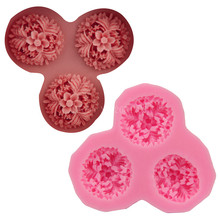 3hold Flower Lotus Silicone Fondant Soap 3D Cake Mold Cupcake Jelly Candy Chocolate Decoration Baking Tool Moulds FQ1761 2024 - buy cheap