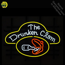 Неоновые вывески для Dunken the Clam, неоновые высветильник Ки ручной работы, неоновые лампы для ресторана, стеклянная трубка для украшения комнаты, слон, Прямая поставка