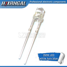 100pcs blue light-emitting diodes White turn blue 3mm led new and original hjxrhgal 2024 - buy cheap